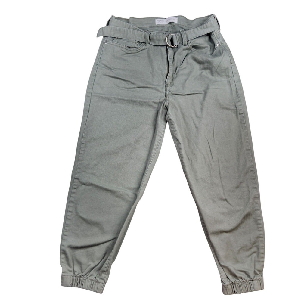 Signature Levi Strauss Ultra‎ High Rise Jogger Pants Green Juniors Sz 15 Belted